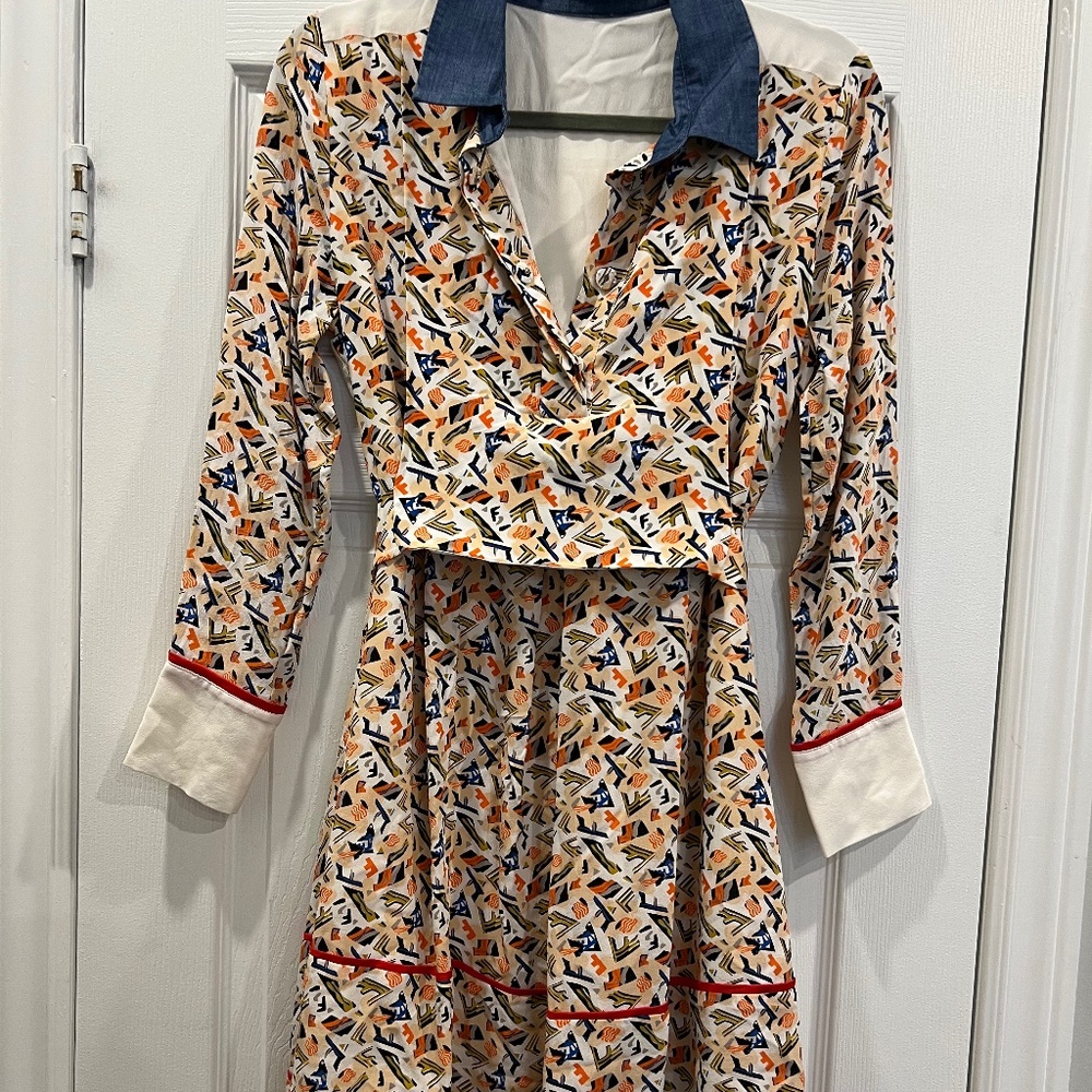 Fendi silk monogram dress